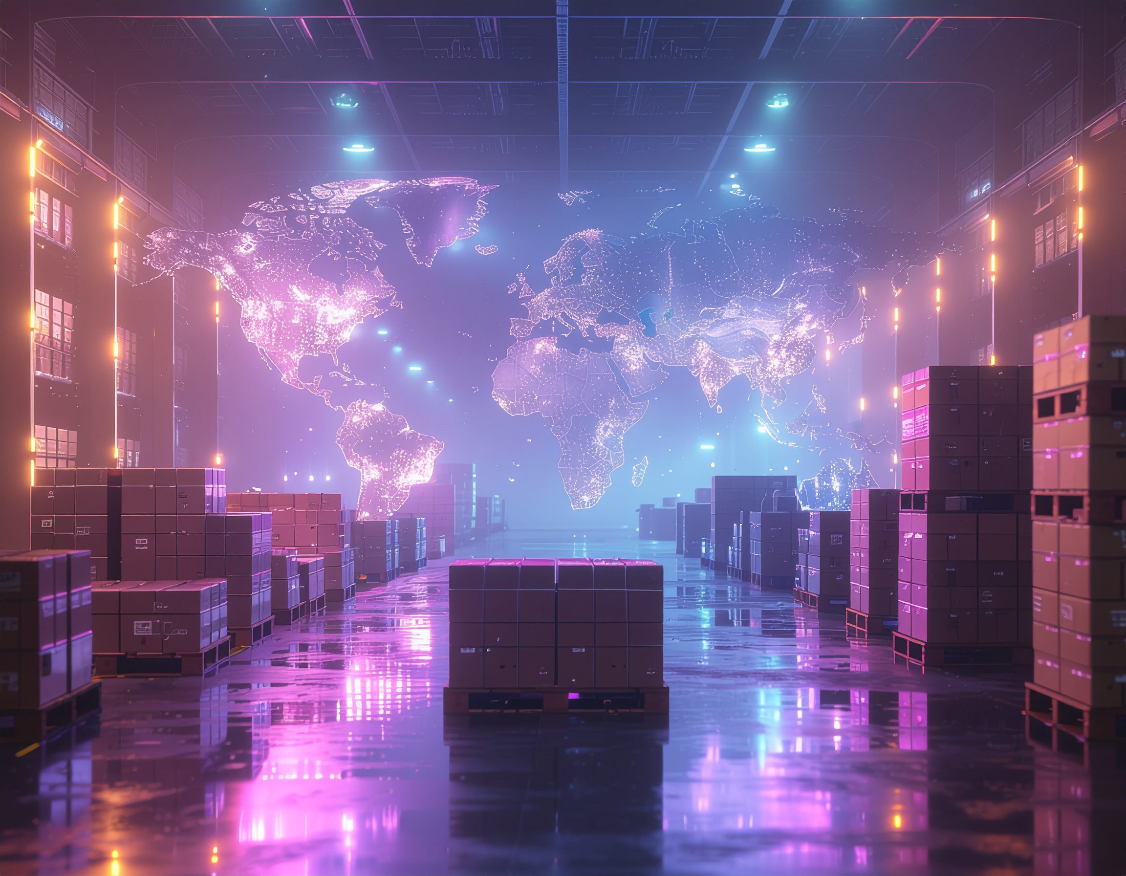 Global inventory management system connecting warehouses across continents - Logistics Buyer